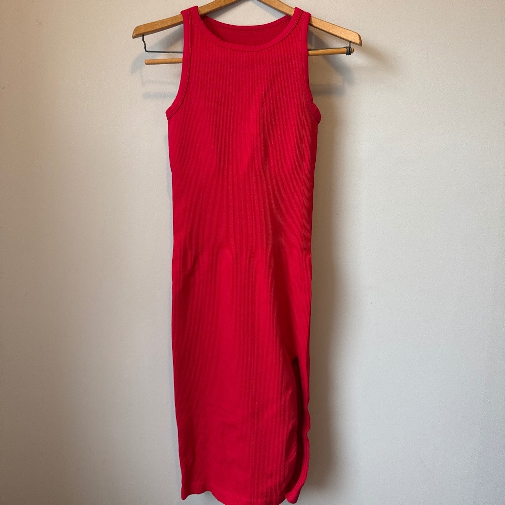 OQQ body con midi dress ribbed